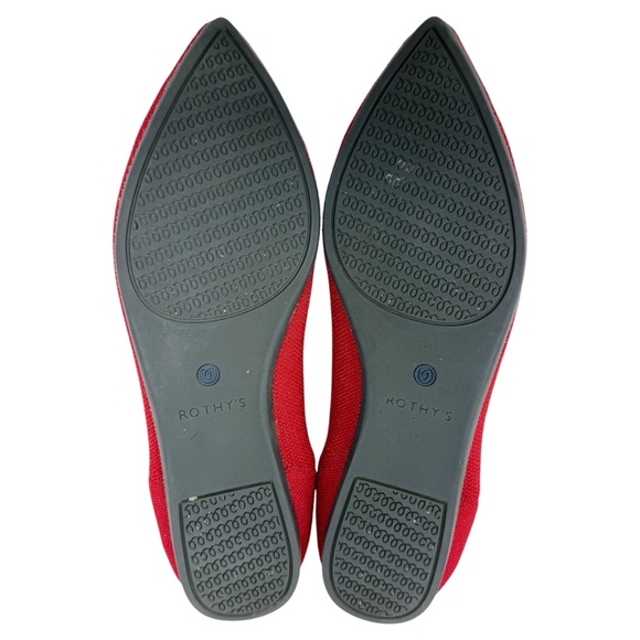 Rothy's The Point in Bright Red Women's Flats Size 10.5 - Picture 8 of 10